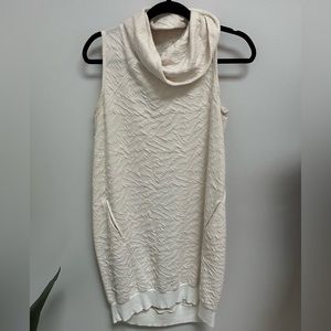 Textured oversized cowl neck dress